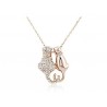 Collier Chat Amoureux Plaqué Or